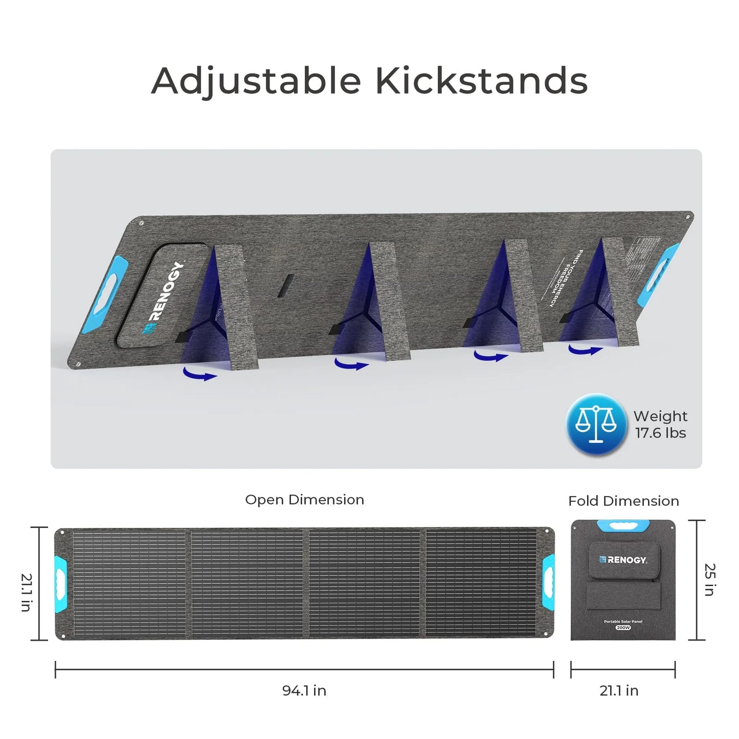 Renogy 200W Foldable Solar Panel Portable Waterproof Camping Power Backup