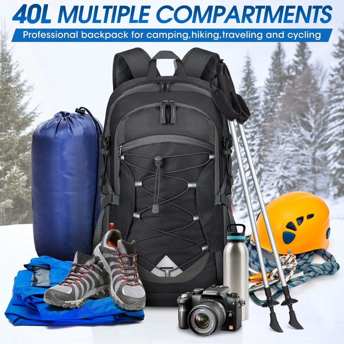 Lightweight Packable Hiking Backpack With Adjustable Straps