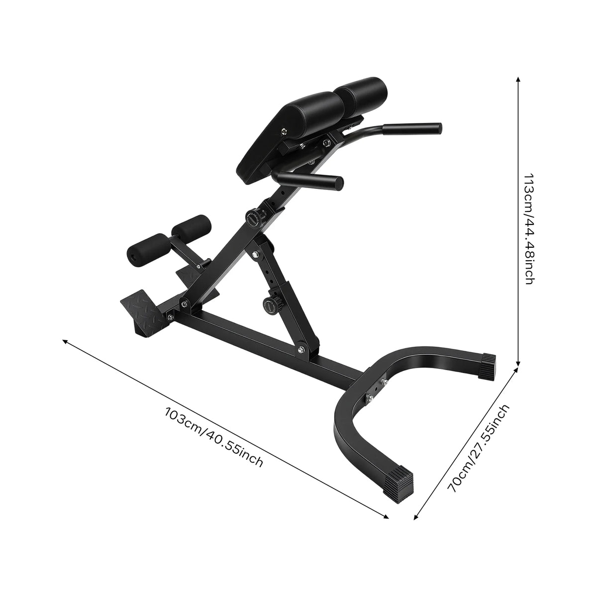 Hyperextension Bench With Adjustable Angles For Home Gym