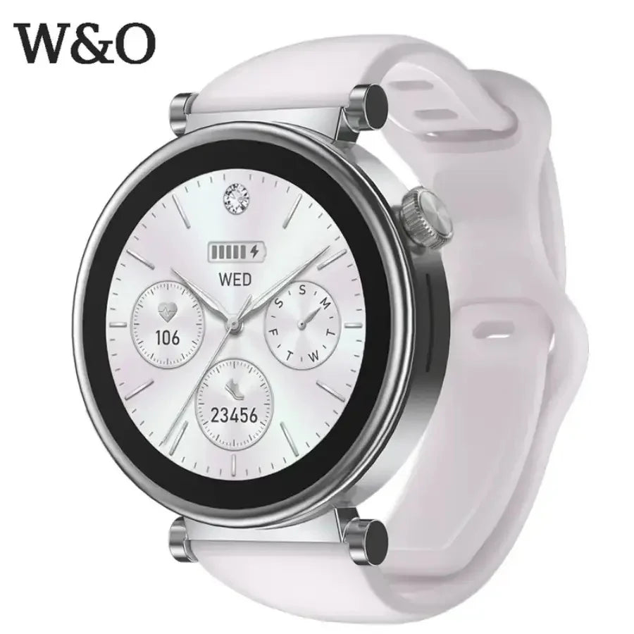 W&O Smart Watch for Women AMOLED 1.8 Inch Bluetooth Calls Health Tracker