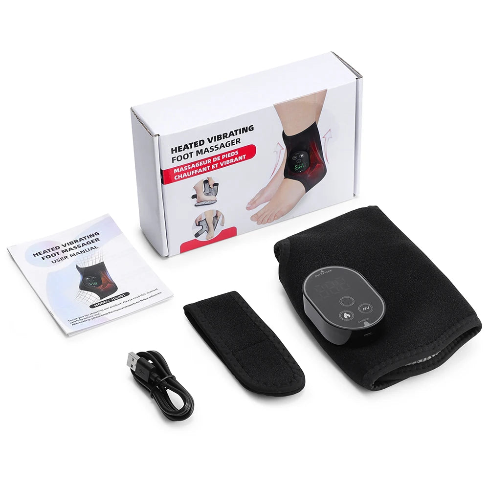 Hailicare Electric Foot Ankle Massager With Heating And Vibration Therapy