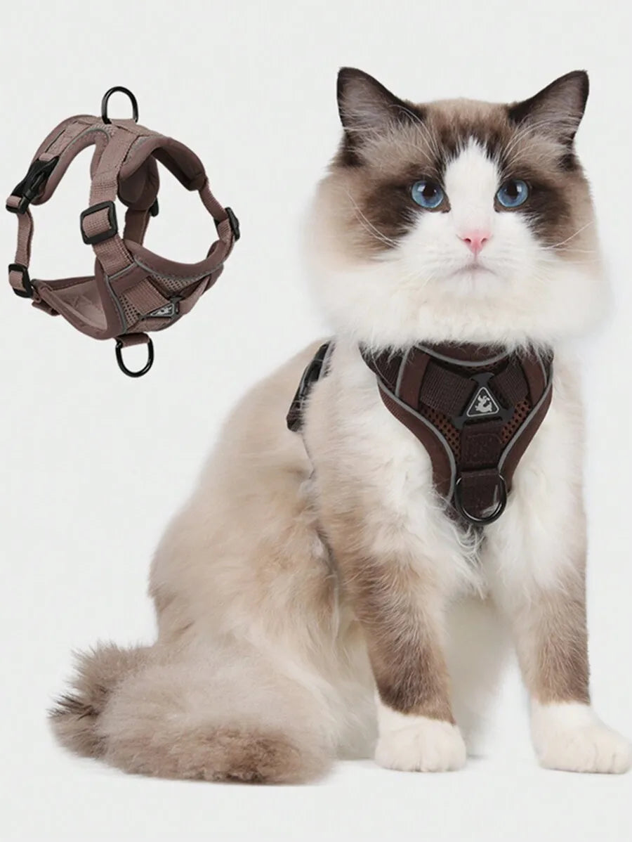 Reflective Adjustable Cat And Dog Harness Leash Set