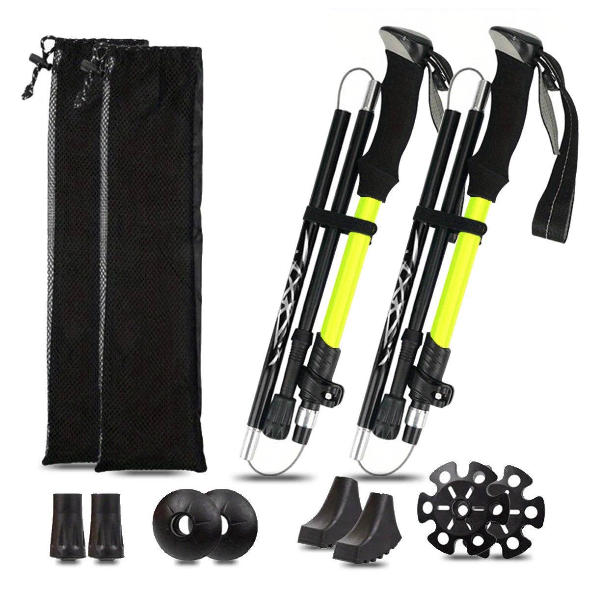 Ultralight Aluminum Folding Trekking Pole Five Section For Hiking