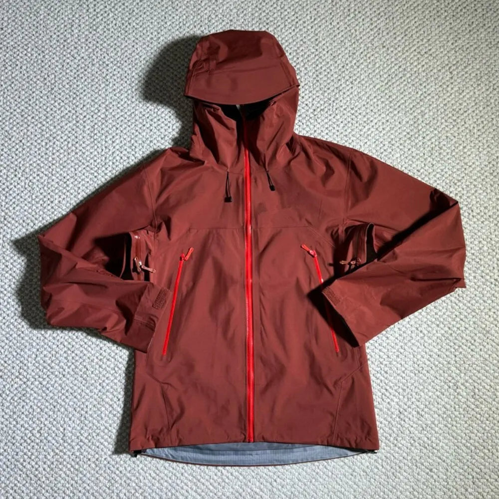 Three Layer Outdoor Waterproof Windbreaker Jacket Unisex Embroidery Logo Coat