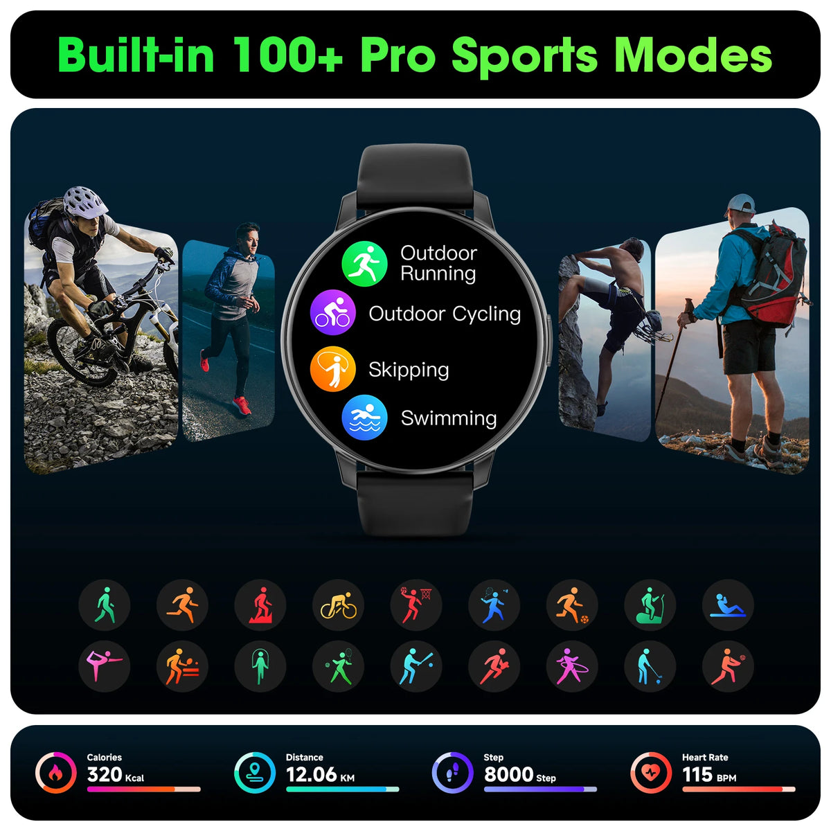 Smart Watch Bluetooth Call 1.38 Touch Screen Fitness Tracker For Android iOS