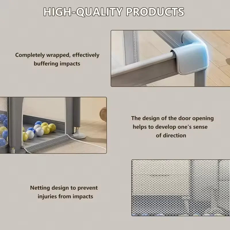 Puppy Playpen With Gate Sturdy Safety Fence Indoor Outdoor Washable