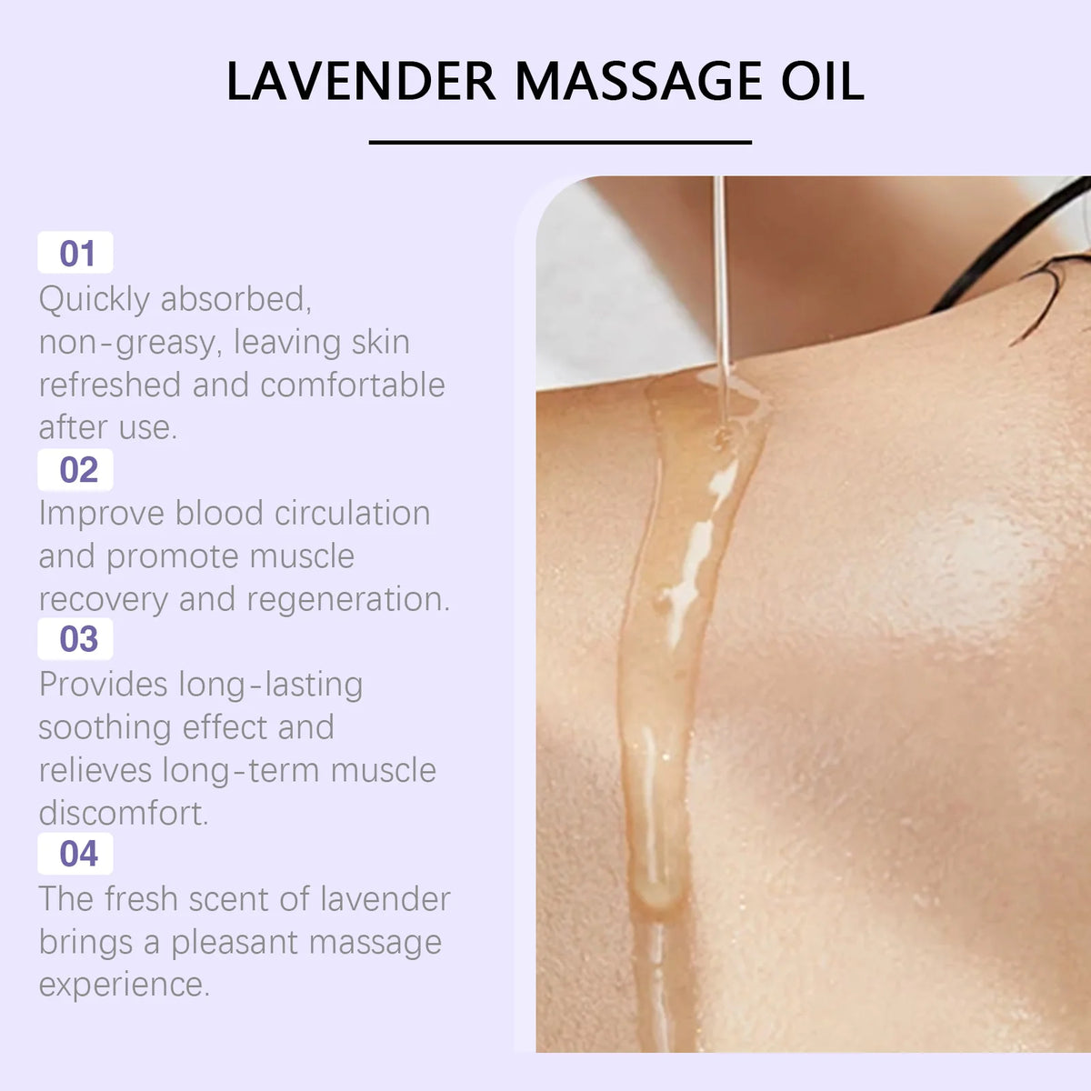 WOODSLEEP Lavender Essential Oil Relaxing Massage Oil For Skin