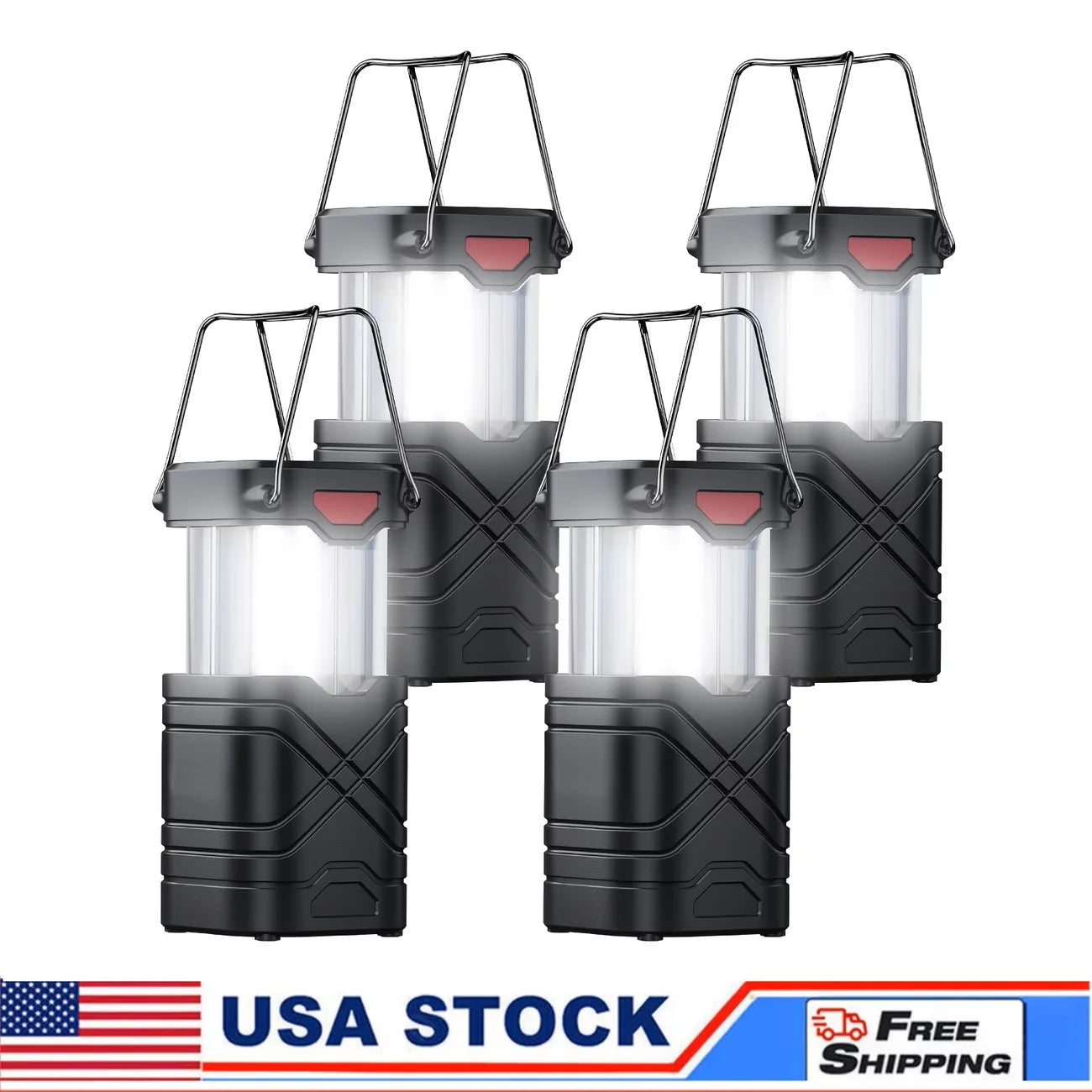 Rechargeable Collapsible LED Solar Camping Lantern With Flashlight