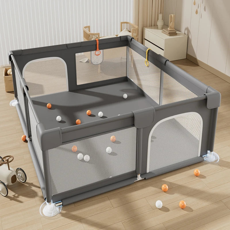 Puppy Playpen With Gate Sturdy Safety Fence Indoor Outdoor Washable