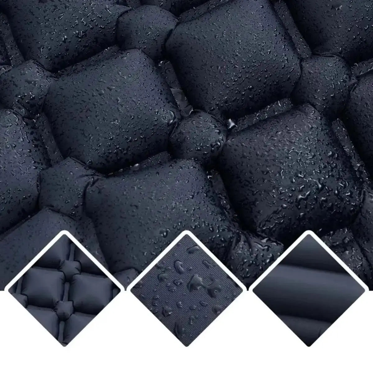 Waterproof Inflatable Air Mattress Foldable Camping Sleeping Pad With Pillow