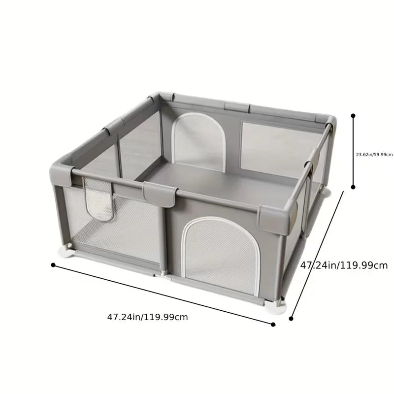 Puppy Playpen With Gate Sturdy Safety Fence Indoor Outdoor Washable