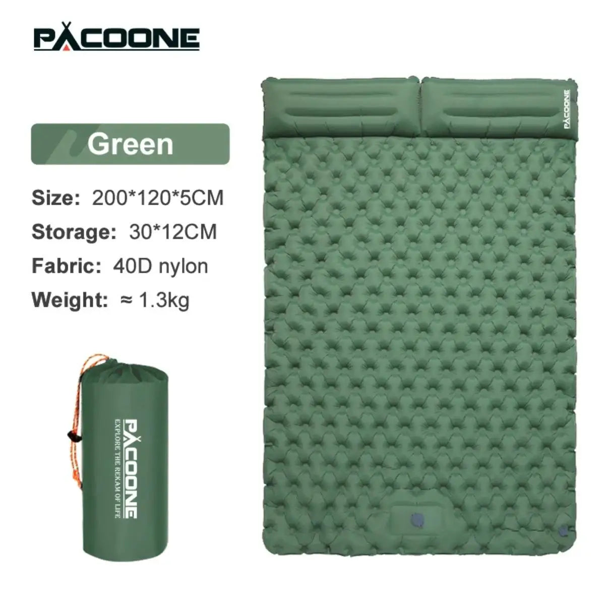 Waterproof Inflatable Air Mattress Foldable Camping Sleeping Pad With Pillow