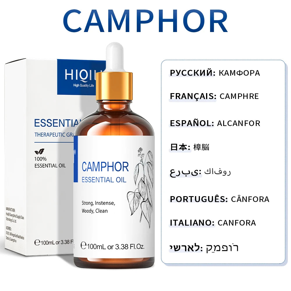HIQILI Camphor Essential Oil For Diffuser And Insect Repellent