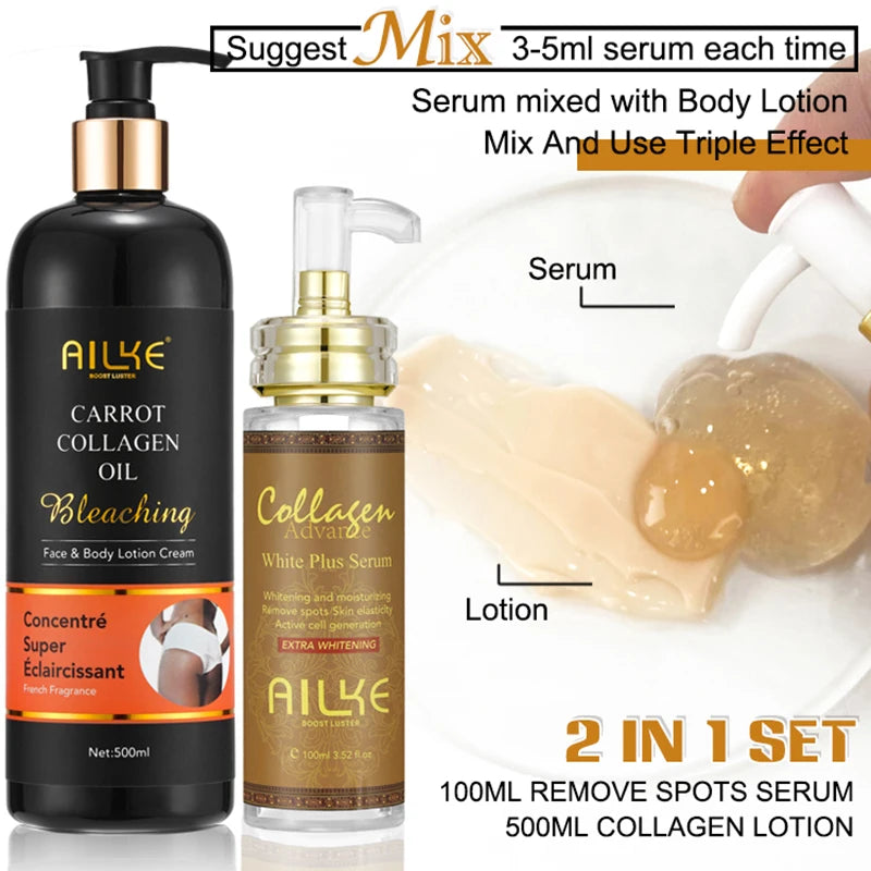 AILKE Skin Whitening Face Serum With Organic Collagen