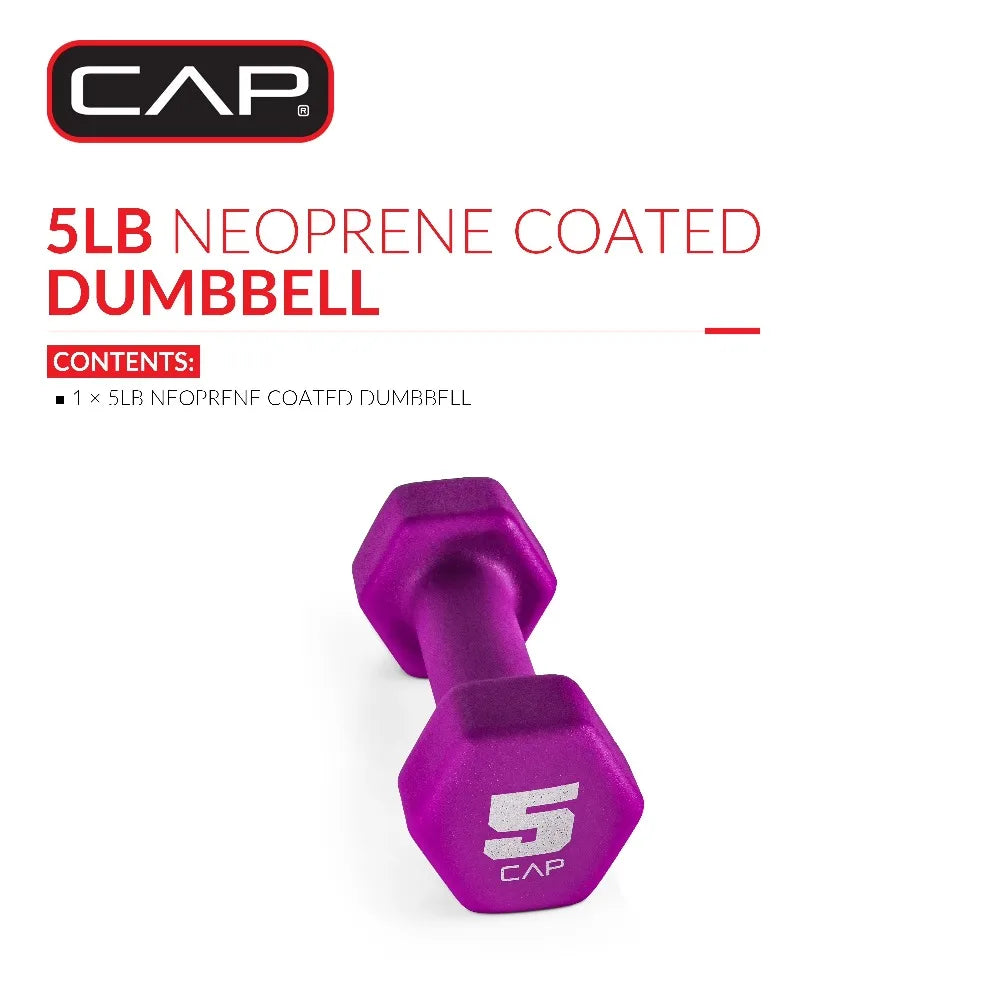 CAP Barbell Neoprene Hexagon Dumbbells For Strength Training