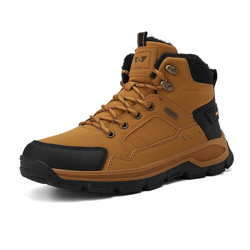 Large 48 Autumn High-Top Men Hiking Boot Winter Outdoor Shoes Lace-Up Non-slip Sports Casual Trekking Boots Man Suede Warm Shoes