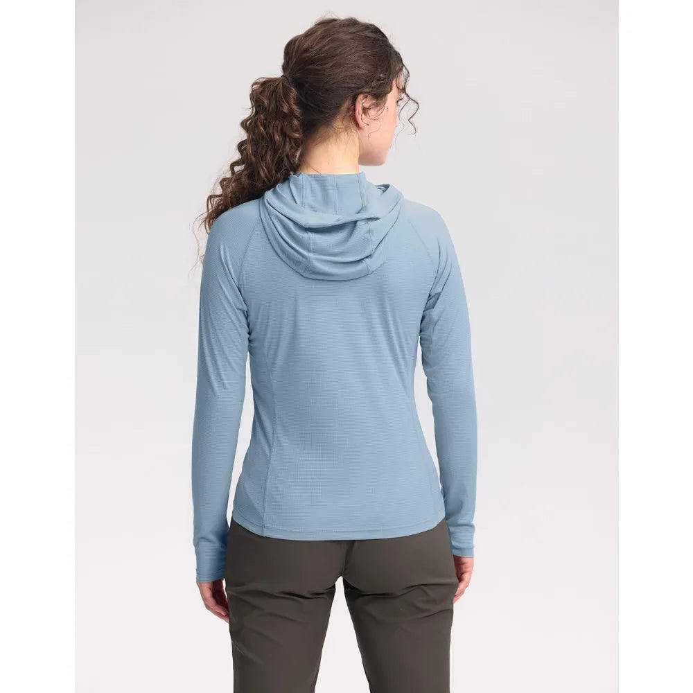 Pioneer Camp Womens Ultralight Sun Hoodie Breathable Quick Dry Tops