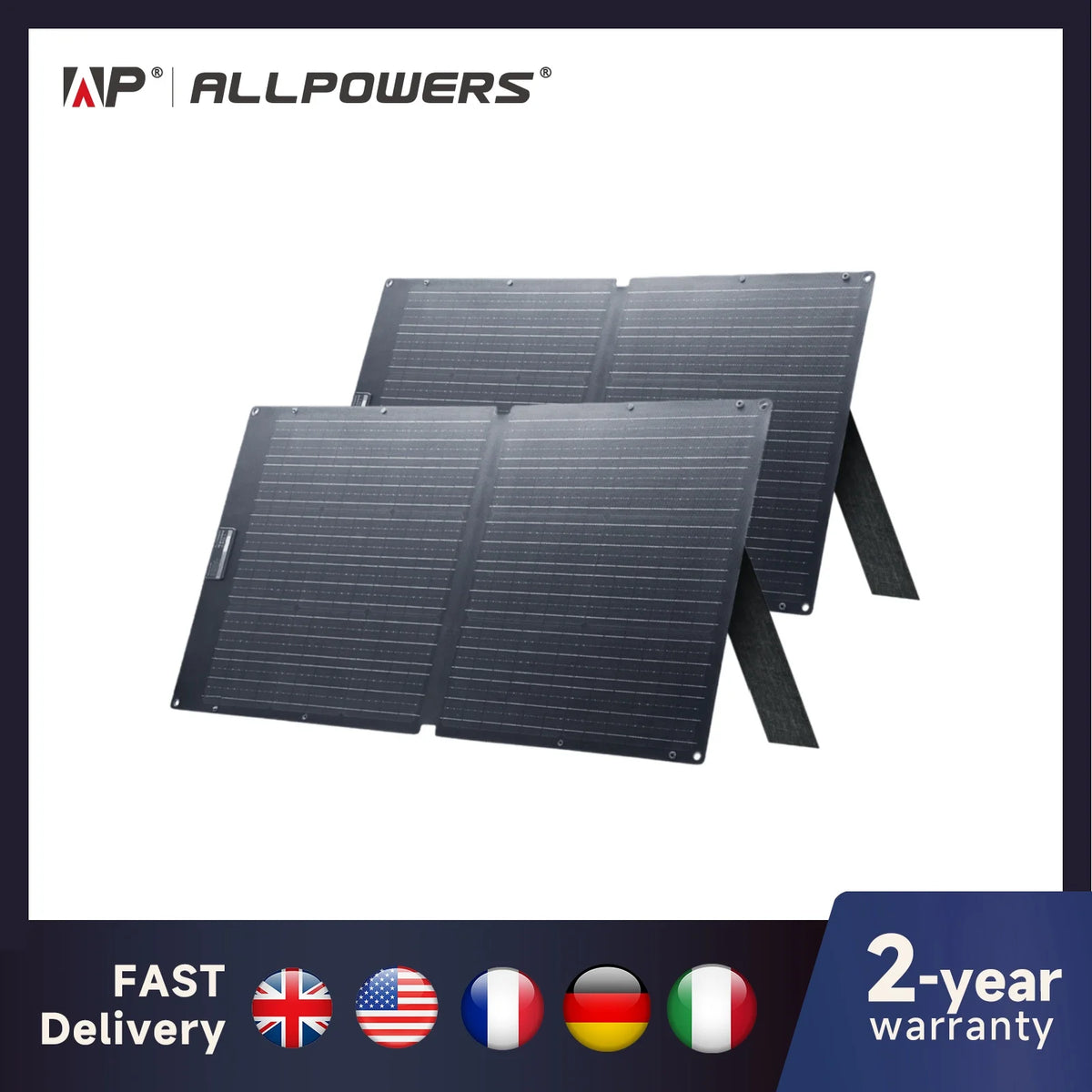 Allpowers 100W Foldable Solar Panel Waterproof Outdoor Power Station Backup