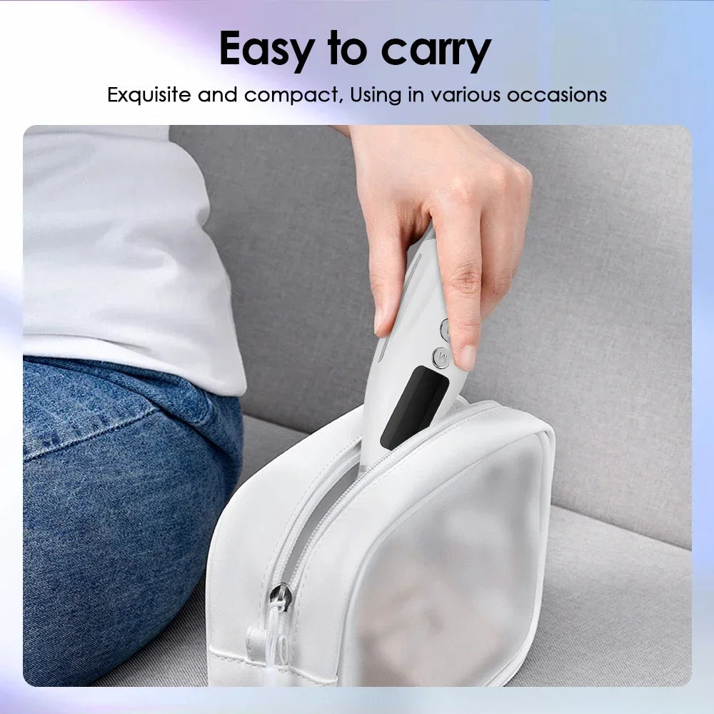 Portable 7 Colors LED Light Therapy Face And Neck Massager With Gentle Vibration