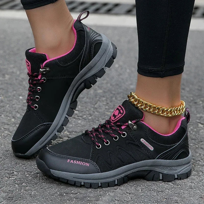 Dtqg Women Waterproof Non Slip Outdoor Hiking Shoes