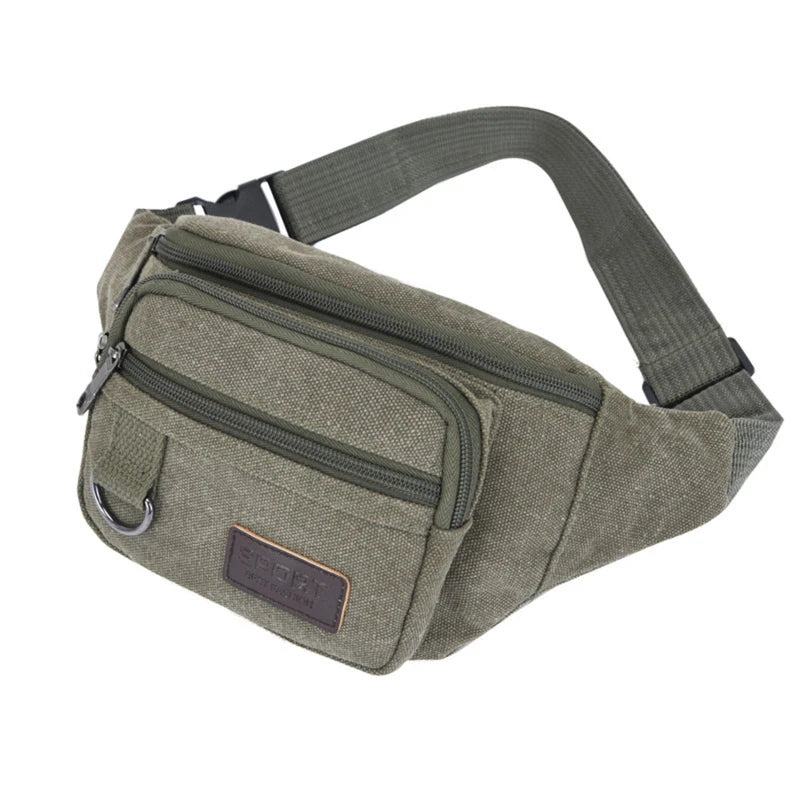Canvas Chest Bag And Waist Pocket Pack