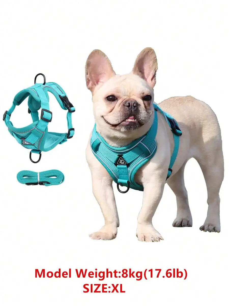 Reflective Adjustable Cat And Dog Harness Leash Set