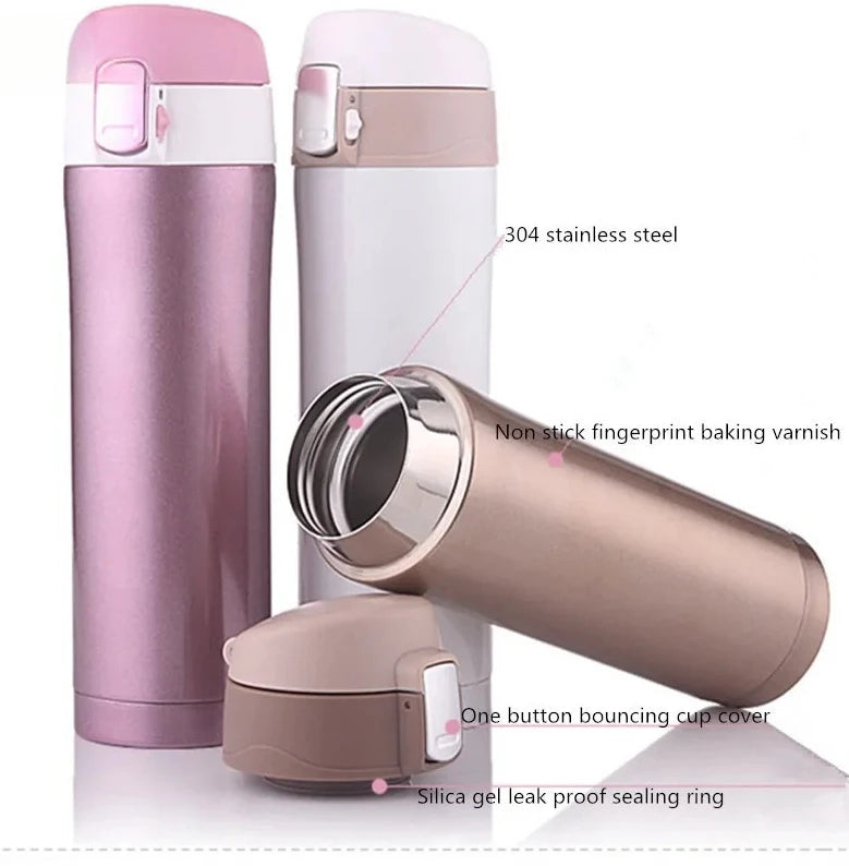Stainless Steel Vacuum Insulated Water Bottle Leakproof Thermal Flask