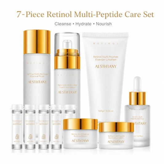 Retinol Multi Peptide Skincare Set Hydrating Face Routine Gift Box