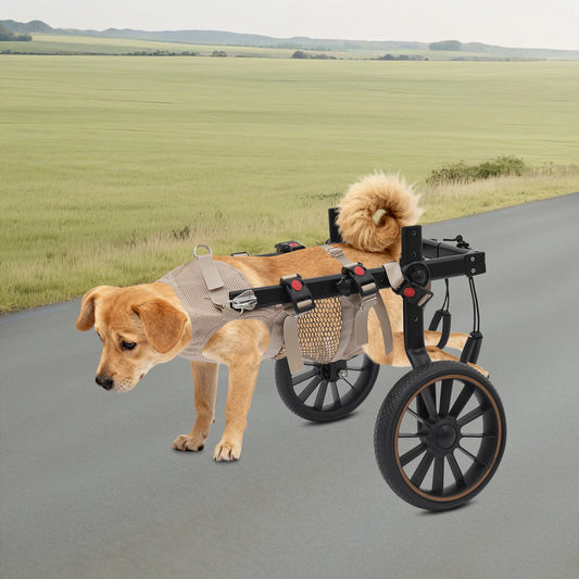 Bymaocar Adjustable Aluminum Dog Wheelchair Leg Support Rehabilitation Aid