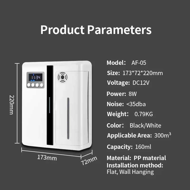 Le Parfum Fasina Wall Mount Aroma Diffuser Bluetooth Waterless