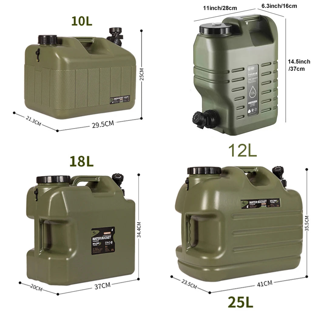 Desert Fox Military Green Water Tank Carrier Container With Spigot