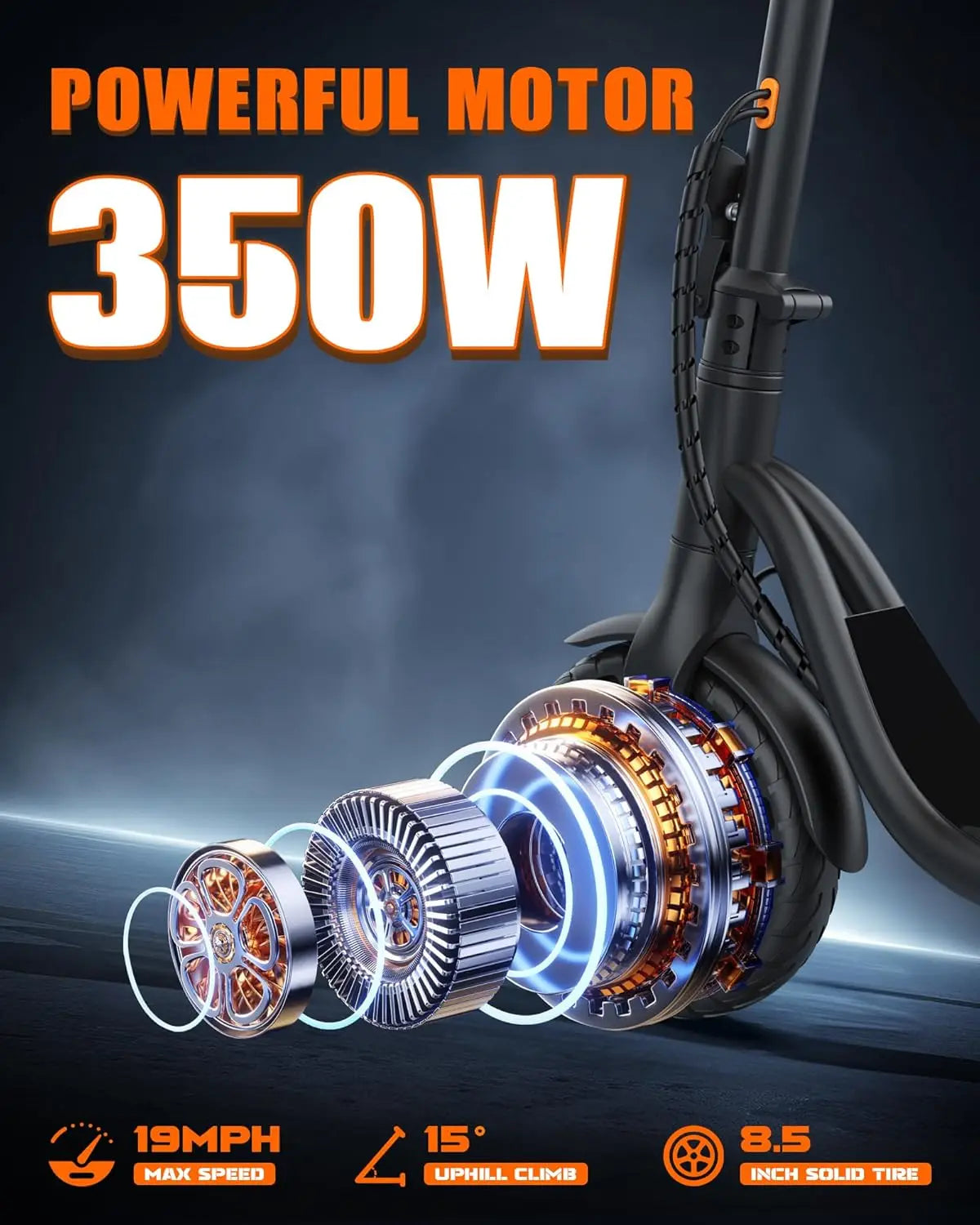 Maxshot Electric Scooter 350W Foldable With App Smart Control 4 Speed Modes