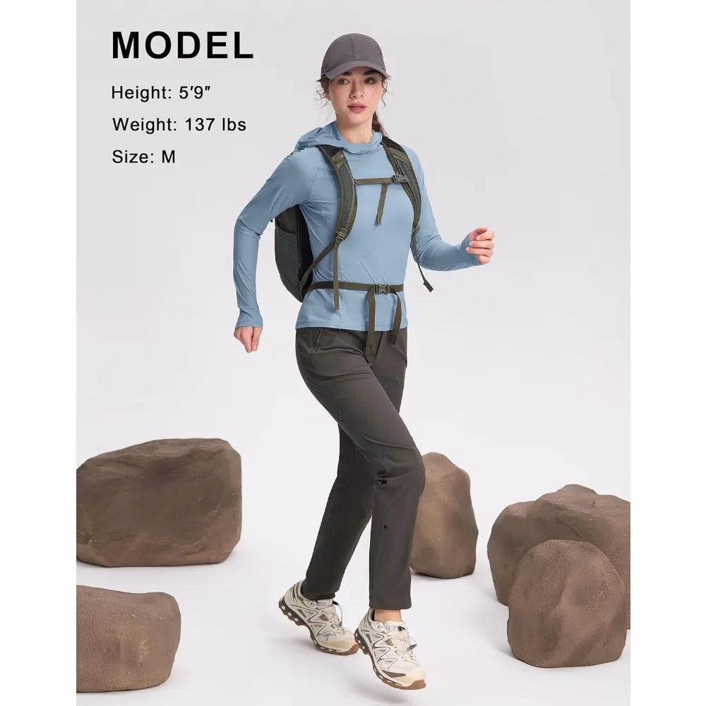 Pioneer Camp Womens Ultralight Sun Hoodie Breathable Quick Dry Tops