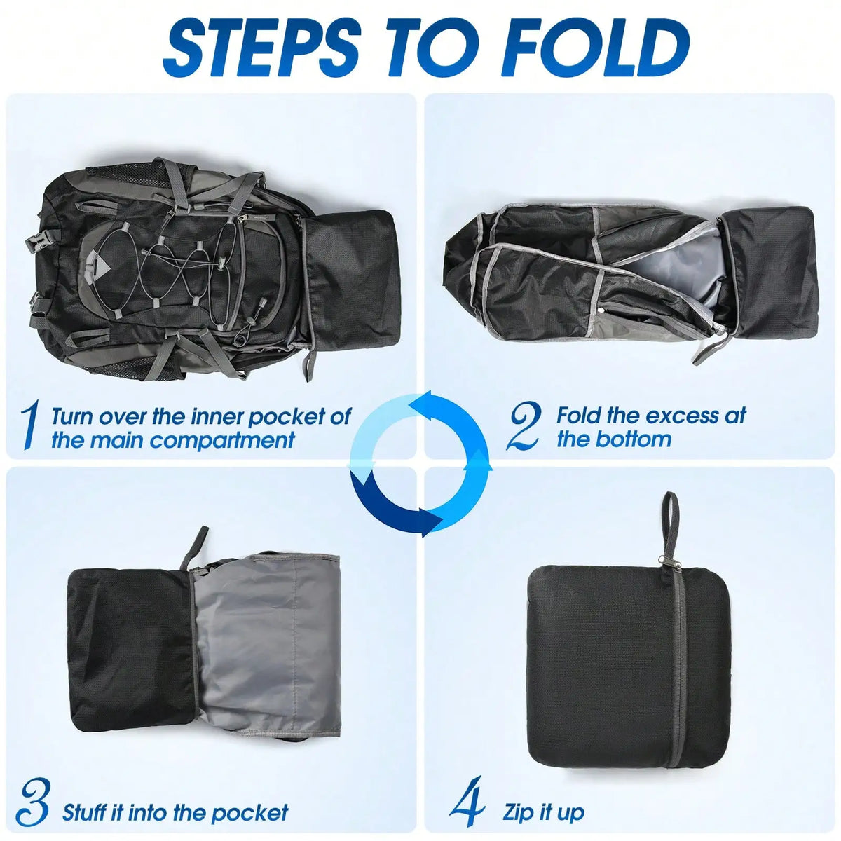 Lightweight Packable Hiking Backpack With Adjustable Straps
