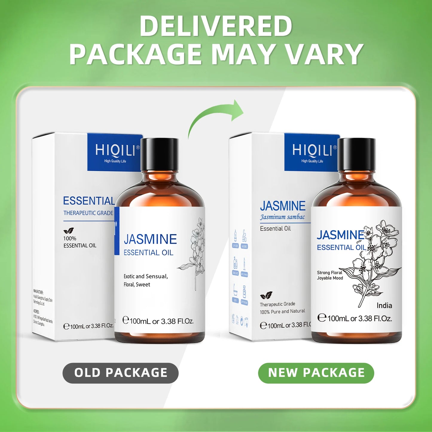 HIQILI Jasmine Ylang Ylang Orange Essential Oil For Diffuser And Humidifier