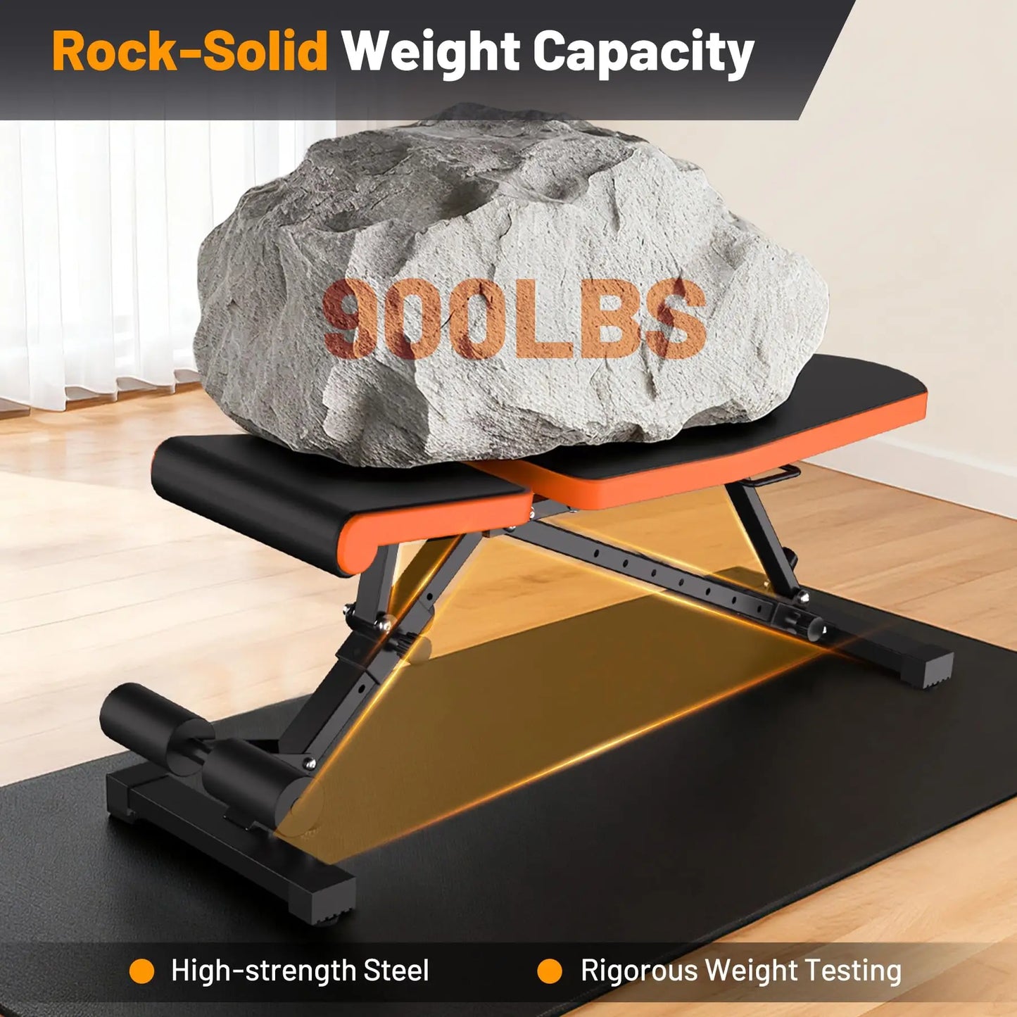 Heavy Duty Adjustable FID Weight Bench Collapsible Home Gym Bench