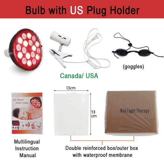 High-Concerned Chemical Red Light Therapy Lamp With Holder 660nm 850nm