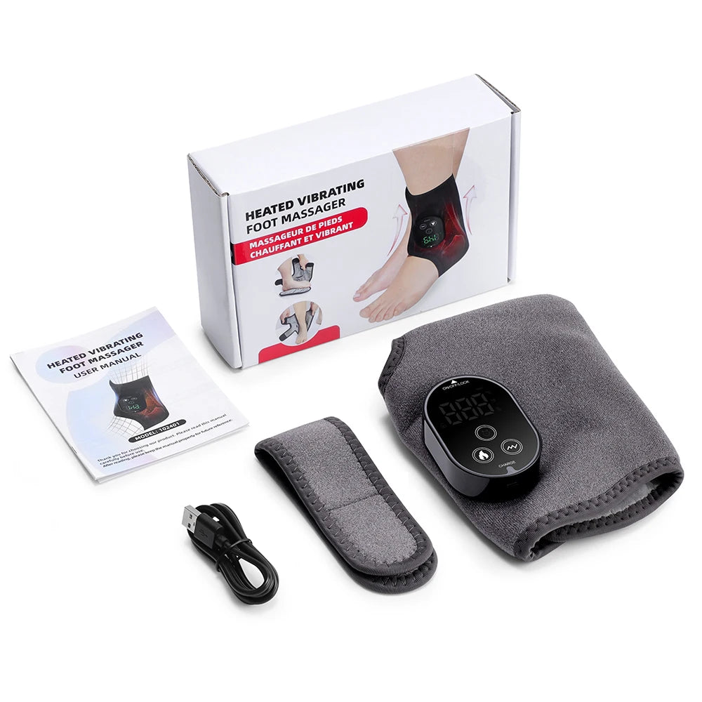 Hailicare Electric Foot Ankle Massager With Heating And Vibration Therapy