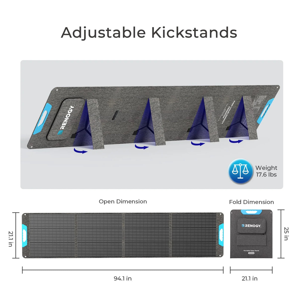 Renogy 200W Foldable Solar Panel Portable Waterproof Camping Power Backup
