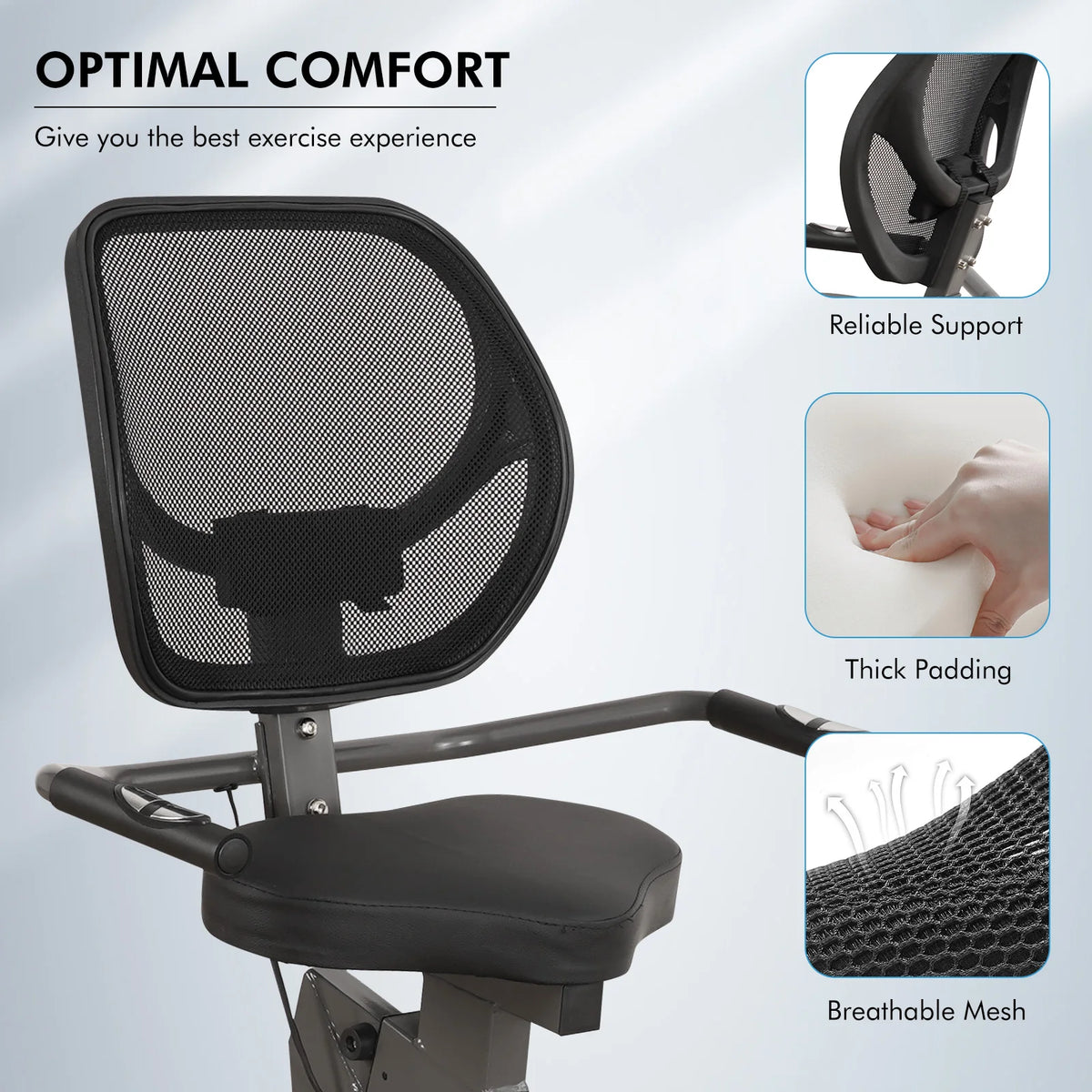 Recumbent Exercise Bike For Home Use With 8 Levels Quiet