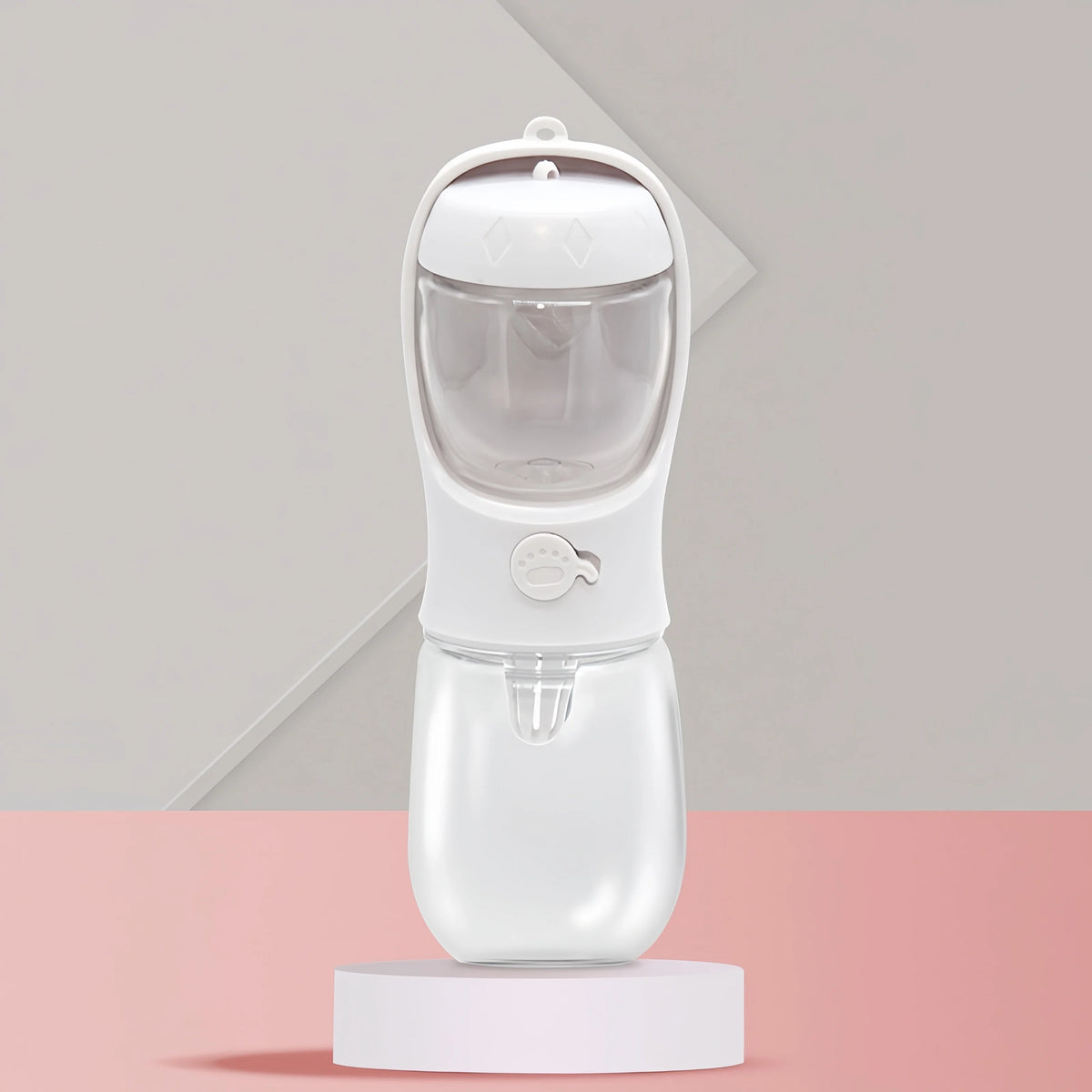 Portable Plastic Dog Cat Water Bottle With Storage Bowl