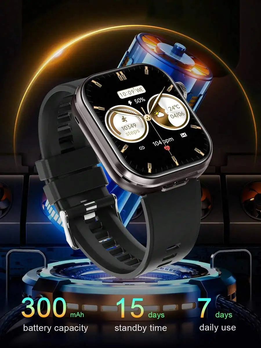 Smartwatch With Built In Earbuds Dual Display And Camera