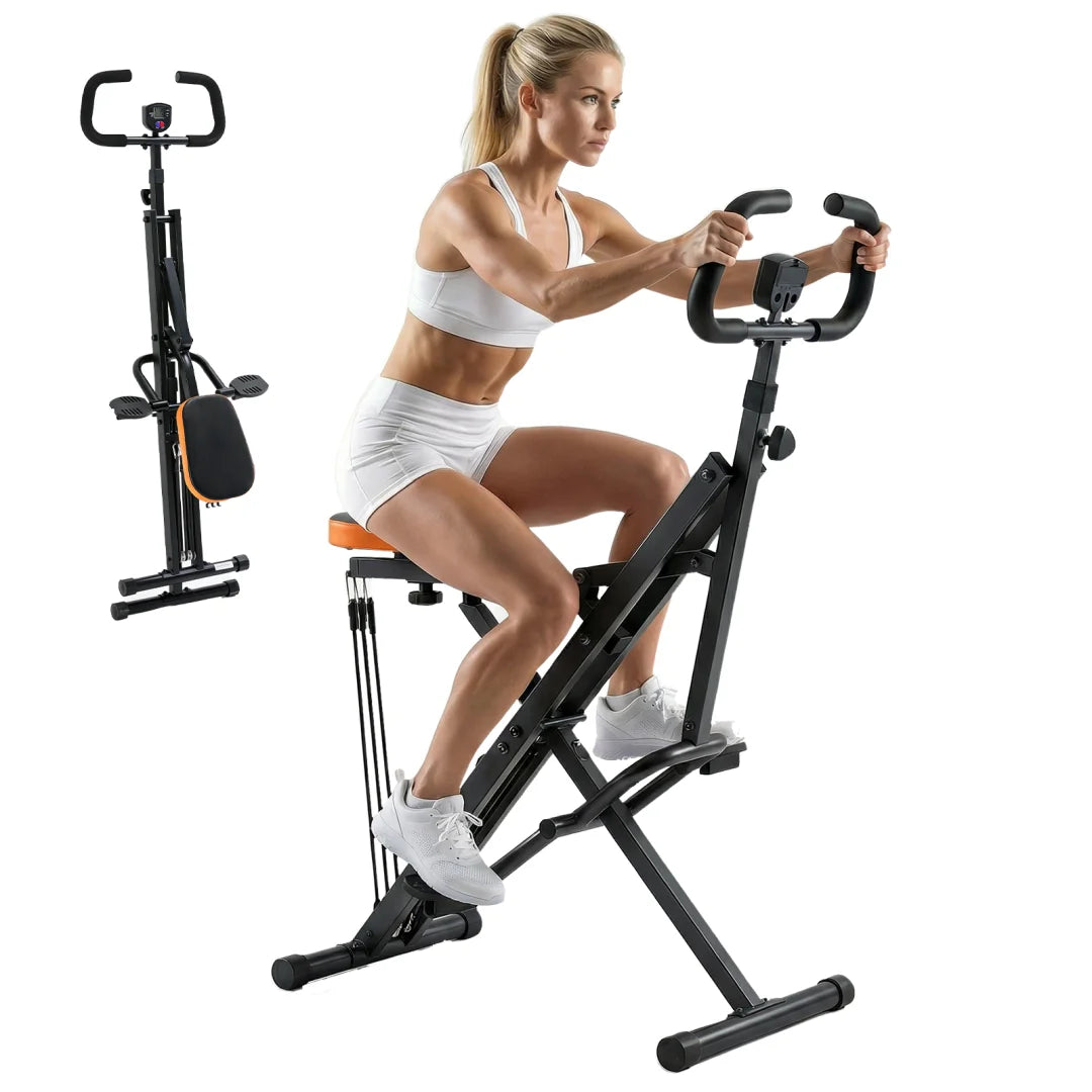 Foldable Squat Machine With Adjustable Resistance For Home Workout