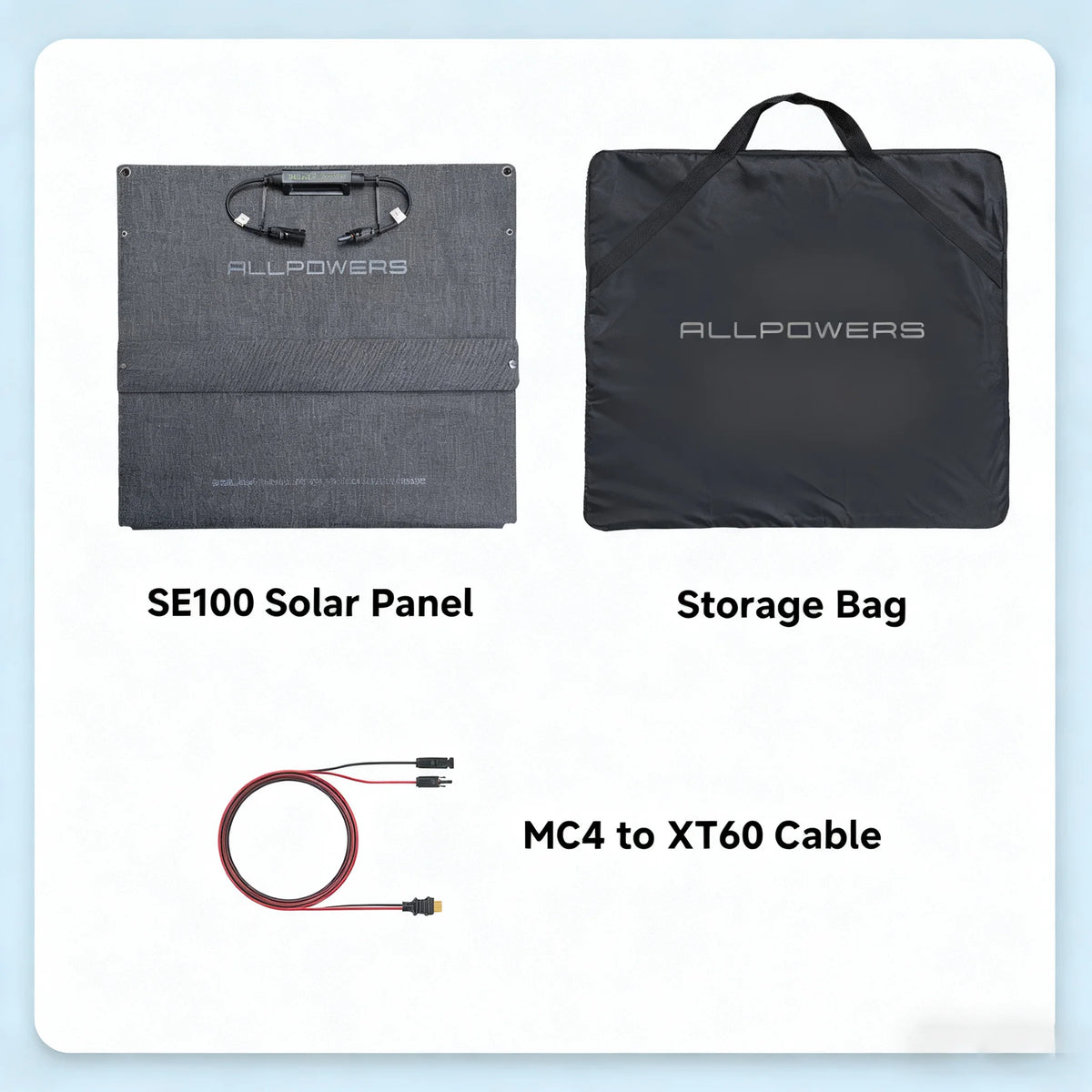 Allpowers 100W Foldable Solar Panel Waterproof Outdoor Power Station Backup