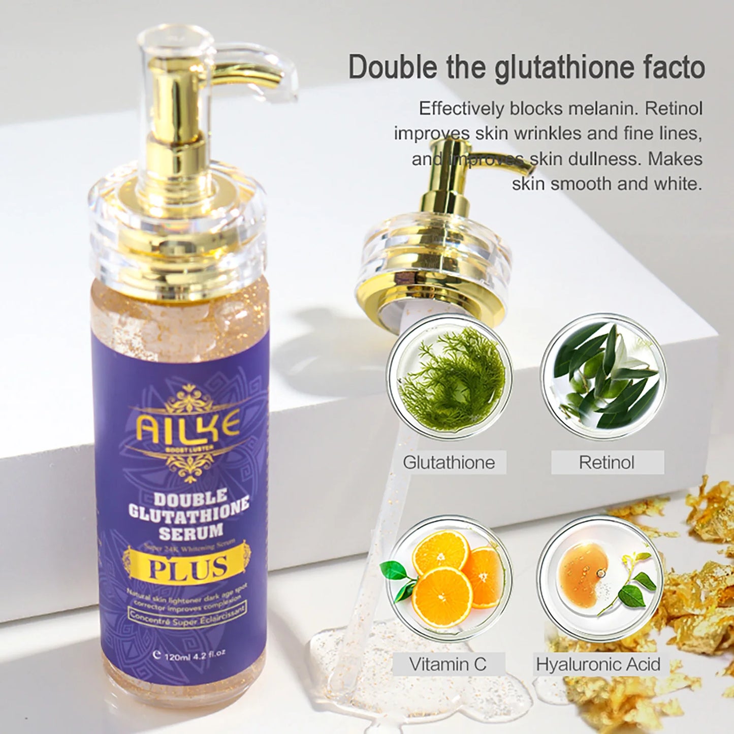 AILKE Glutathione Plus Whitening Skin Care Set For Even Tone