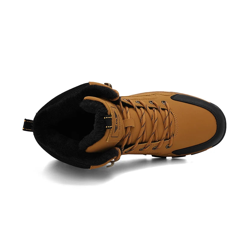 Large 48 Autumn High-Top Men Hiking Boot Winter Outdoor Shoes Lace-Up Non-slip Sports Casual Trekking Boots Man Suede Warm Shoes