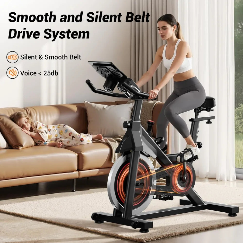 YTYIN Cursor Fitness Exercise Bike With Bluetooth App And Resistance