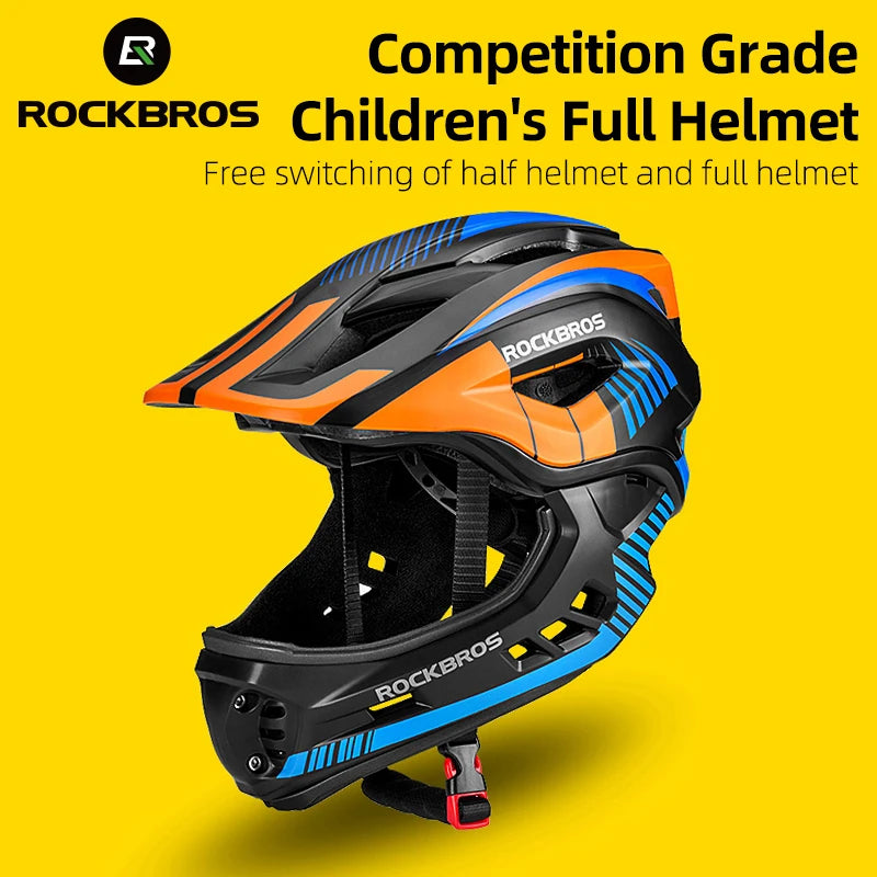 Rockbros Child Detachable Full Face Impact Resistant Cycling Helmet