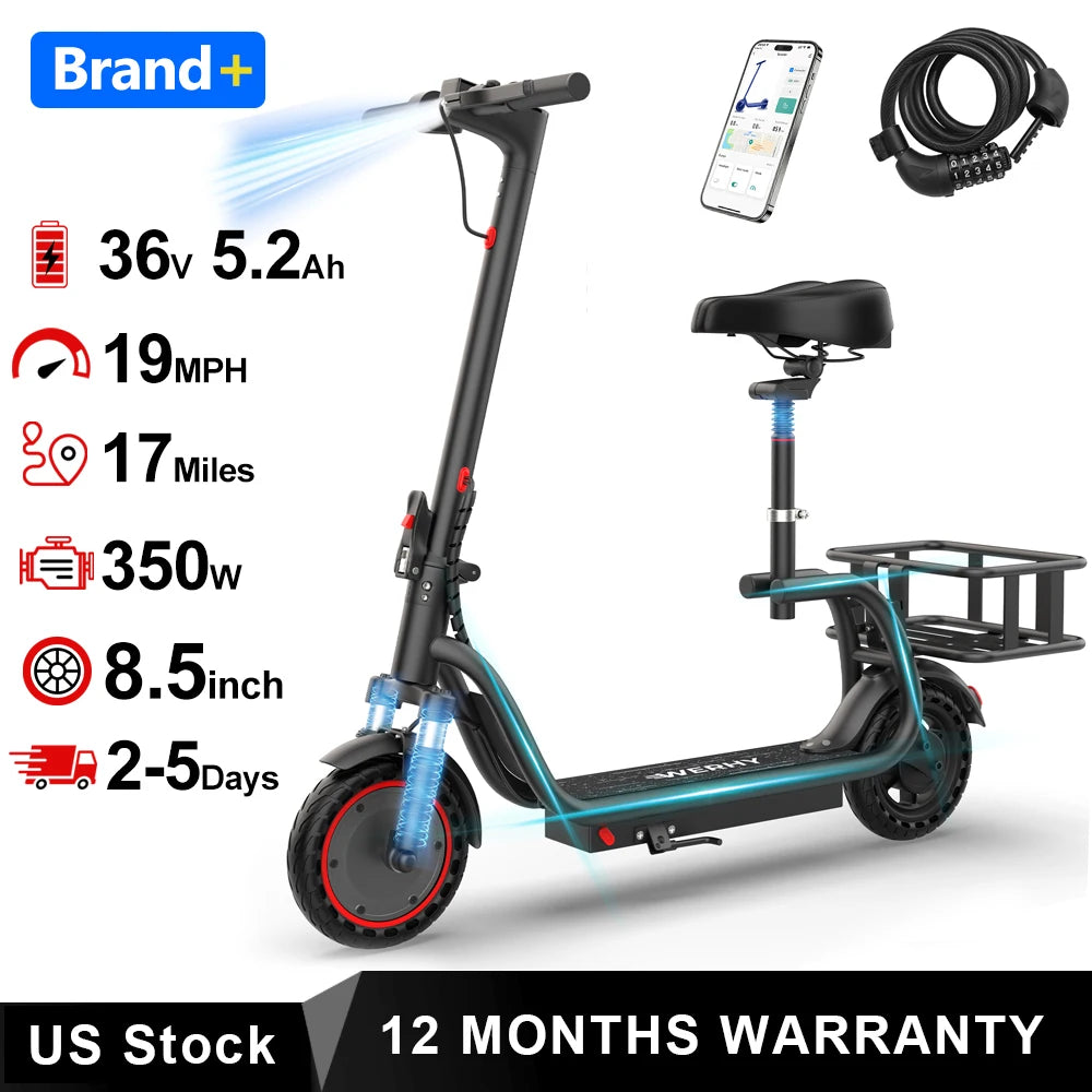 AOVOPRO 500W Folding Electric Bike With 10.4Ah Battery