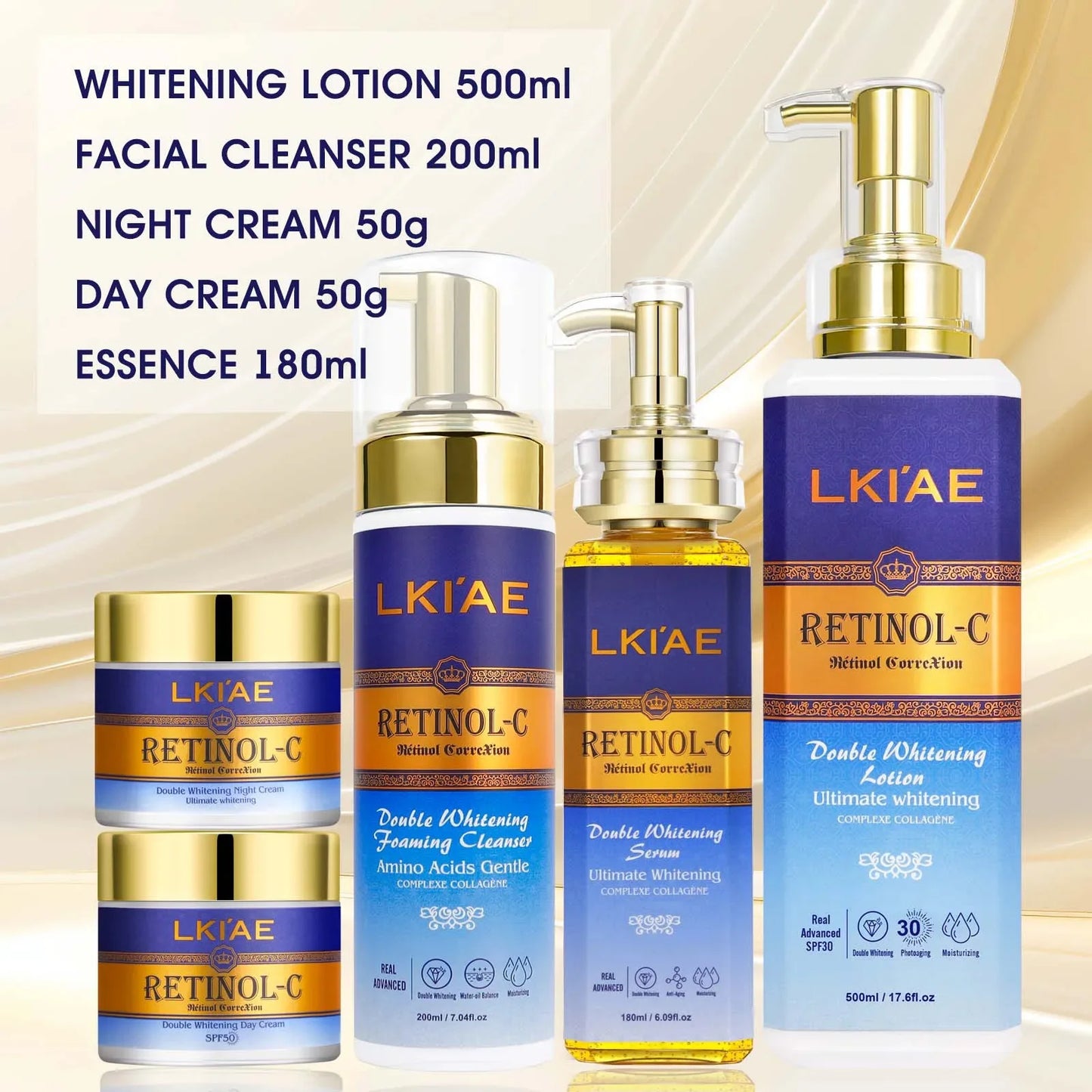 AILKE Retinol Whitening Skin Care Set With Collagen And Snail Extract
